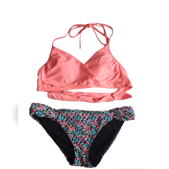 Two-piece swimsuit sz Medium Victoria's secret bikini & Body Glove top - Picture 1 of 6